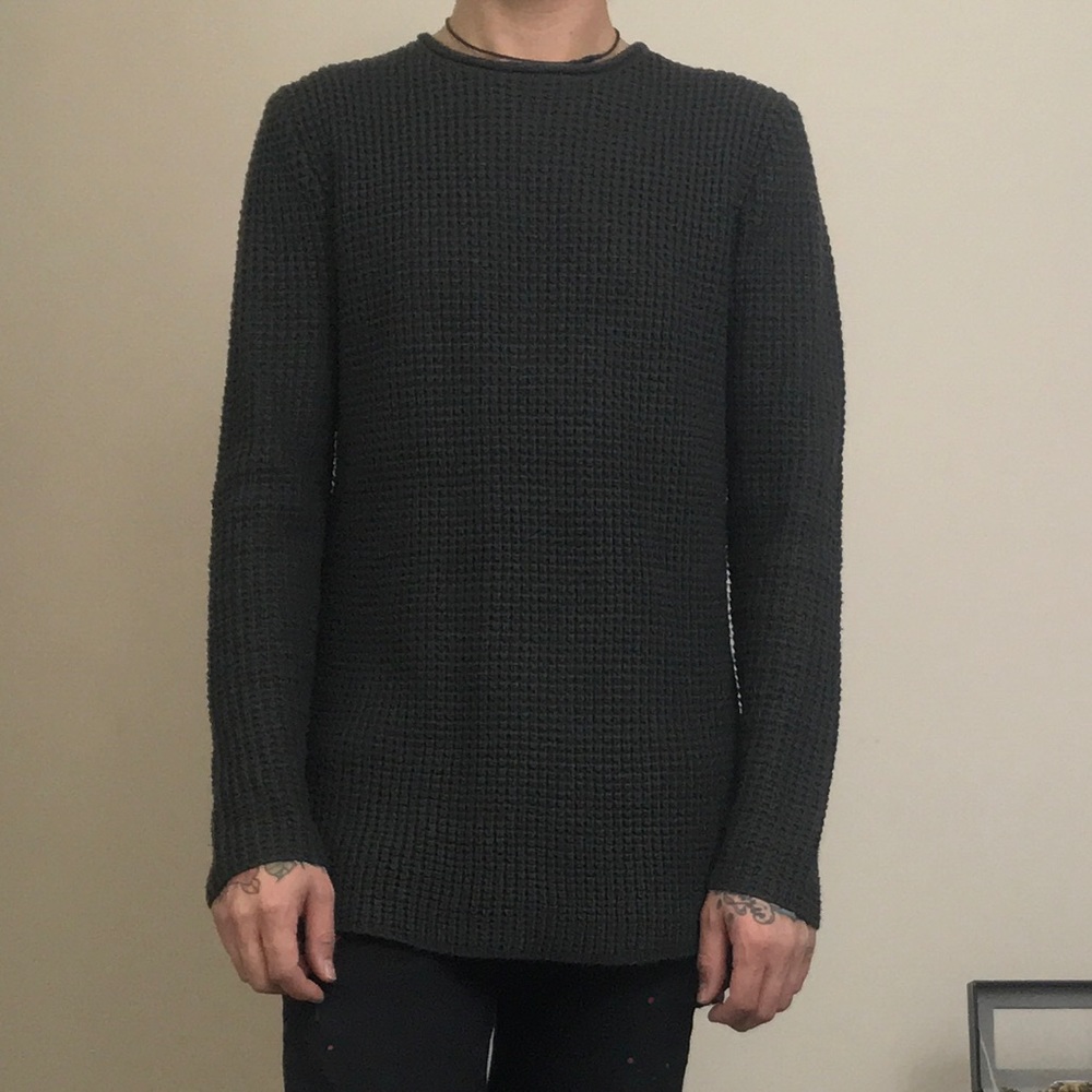⚡️ MENS ⚡️ Waffle pattern Longline Sweater